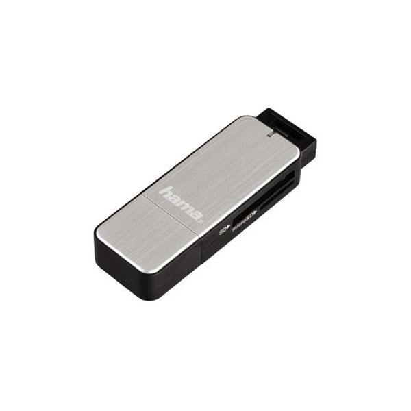 Hama USB 3.0 Multi Leitor Cartões Sd/microsd Alu Black/silver - 123900