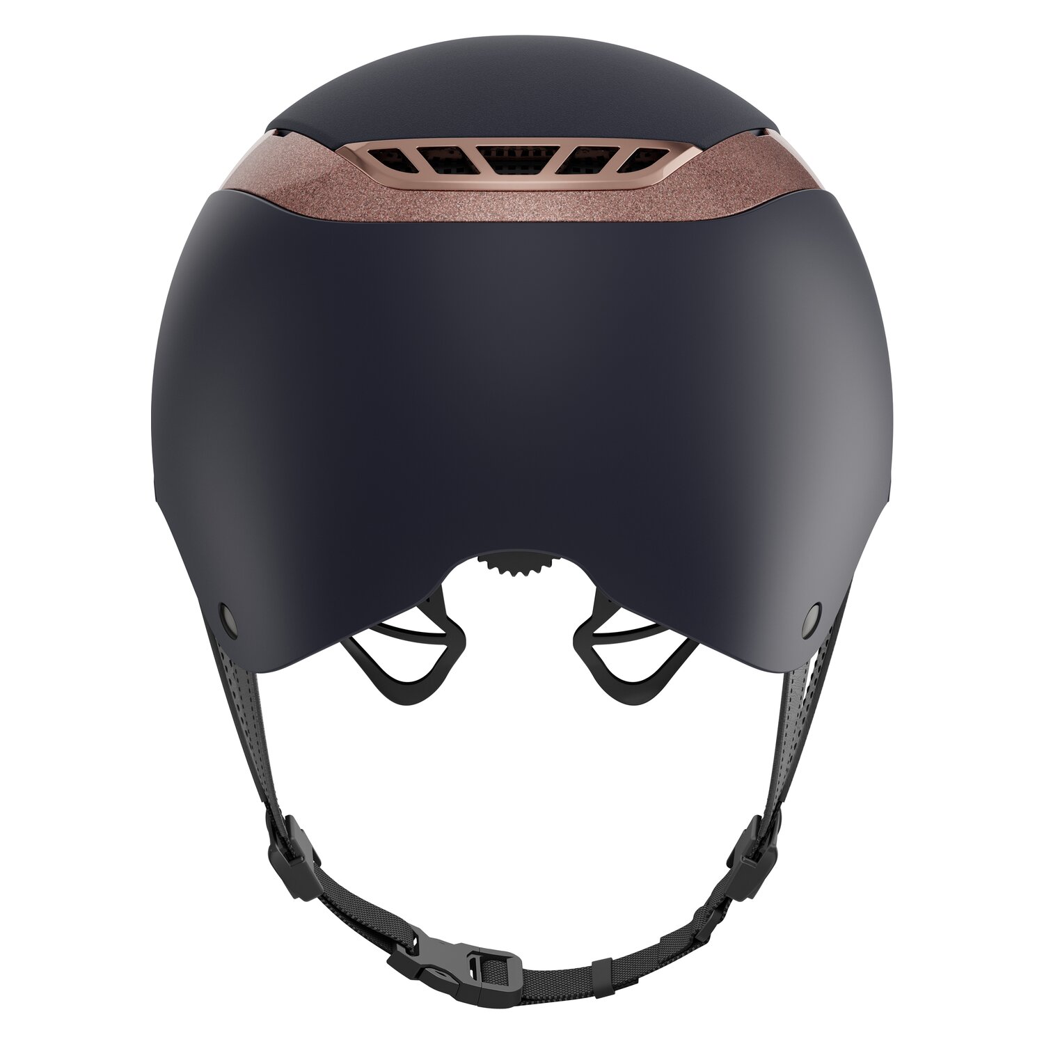 ABUS PIKEUR Reithelm AirLuxe Supreme Lady Vizor  - midnightblue/roségold