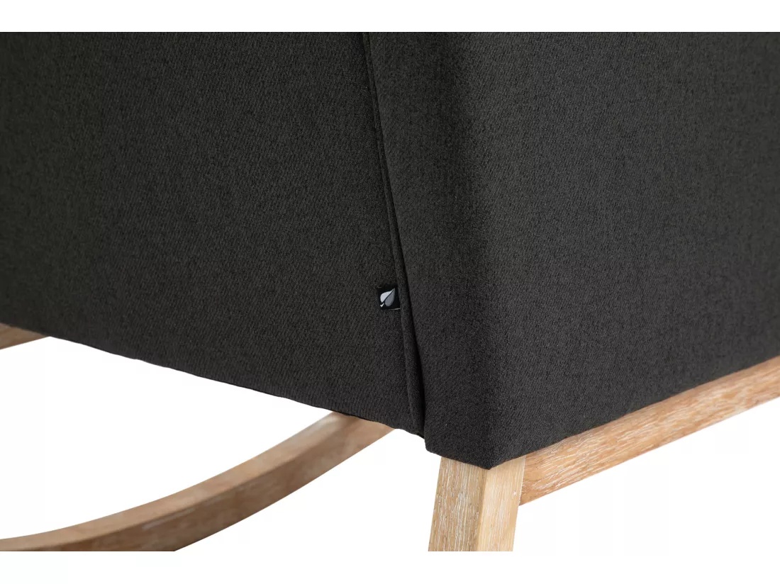 Chaise à bascule - Tissu & Bois - Gris foncé - Dream