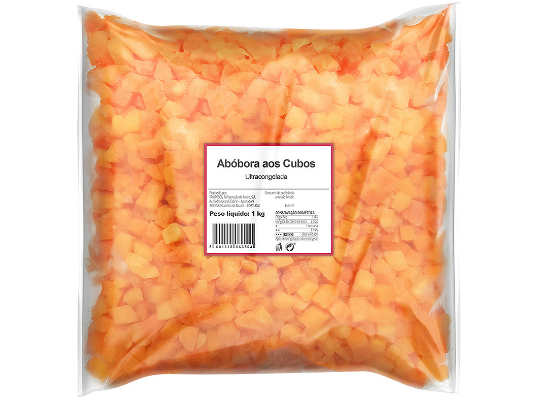 ABÓBORA FRIOPESCA CONGELADA CUBOS 1KG