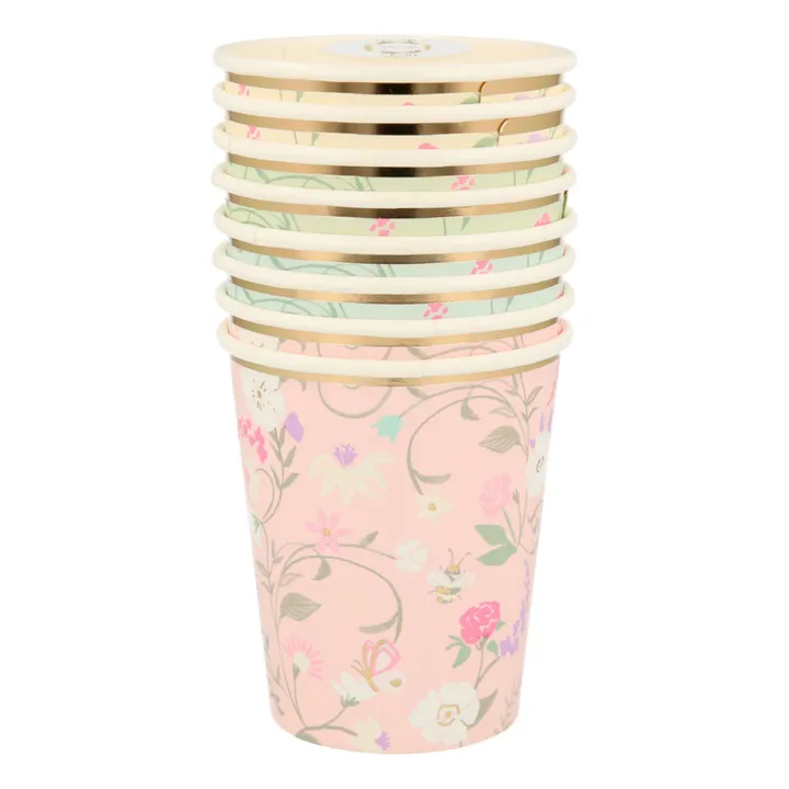 Meri Meri Gobelets floraux Ladurée - Set de 8