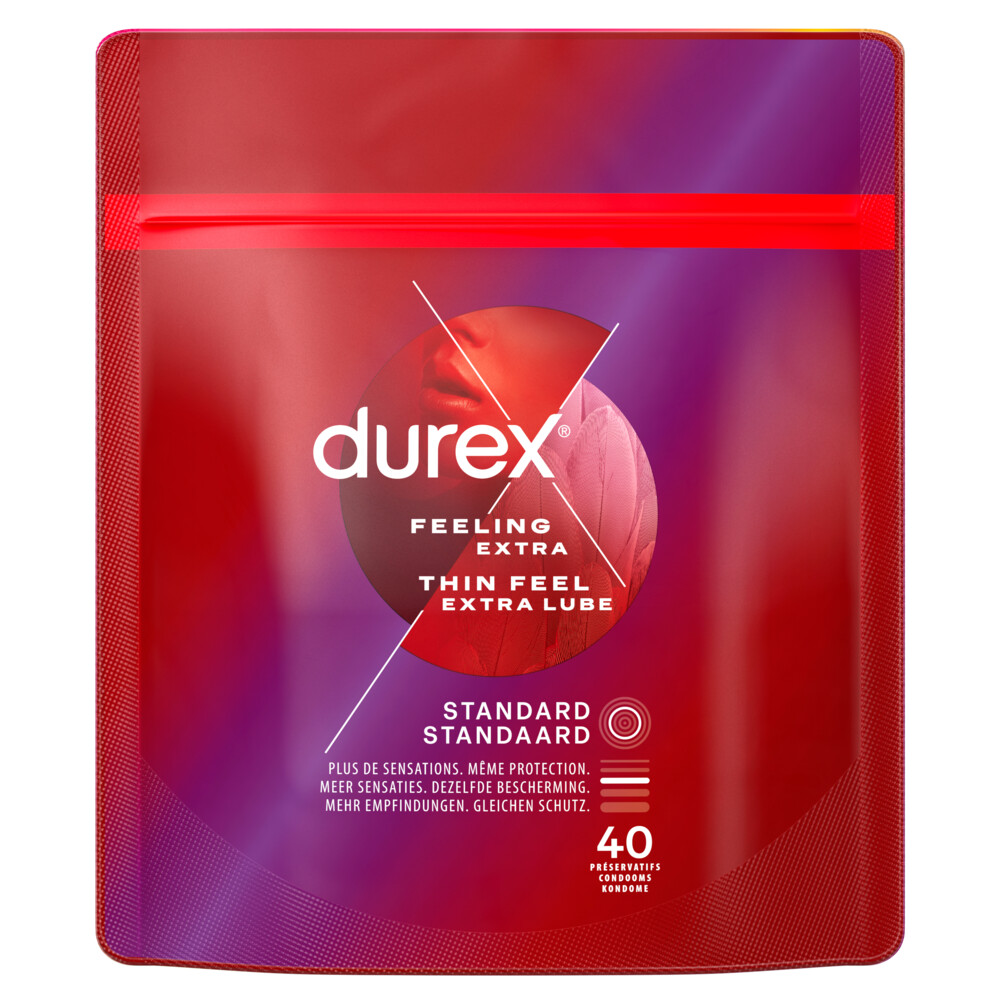 Durex Condooms Thin Feel met Extra Glijmiddel40 stuks