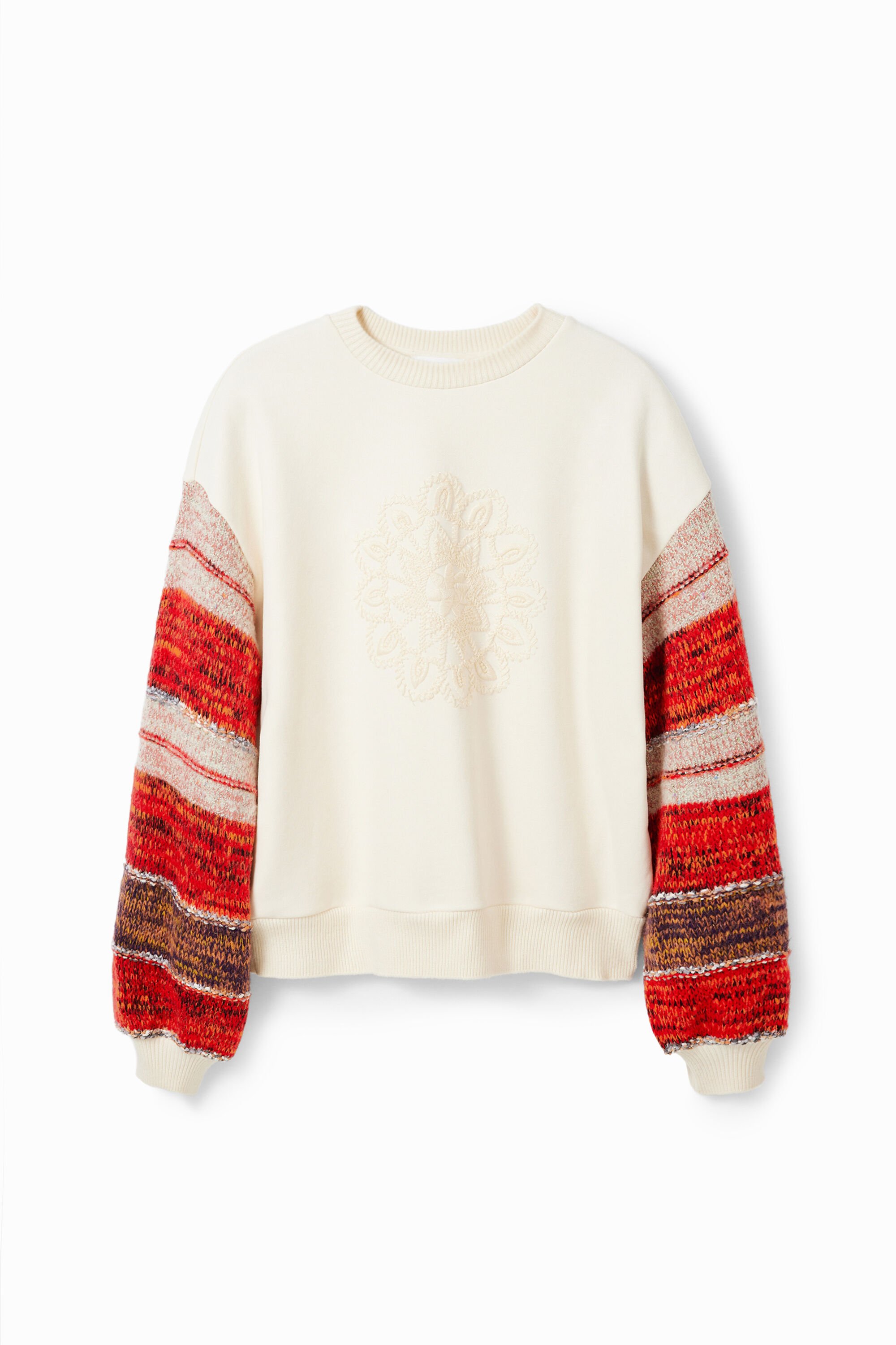 Sweat-shirt combiné broderie