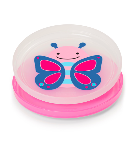 ASSIETTE ZOO PLATES - BUTTERFLY - Ecru