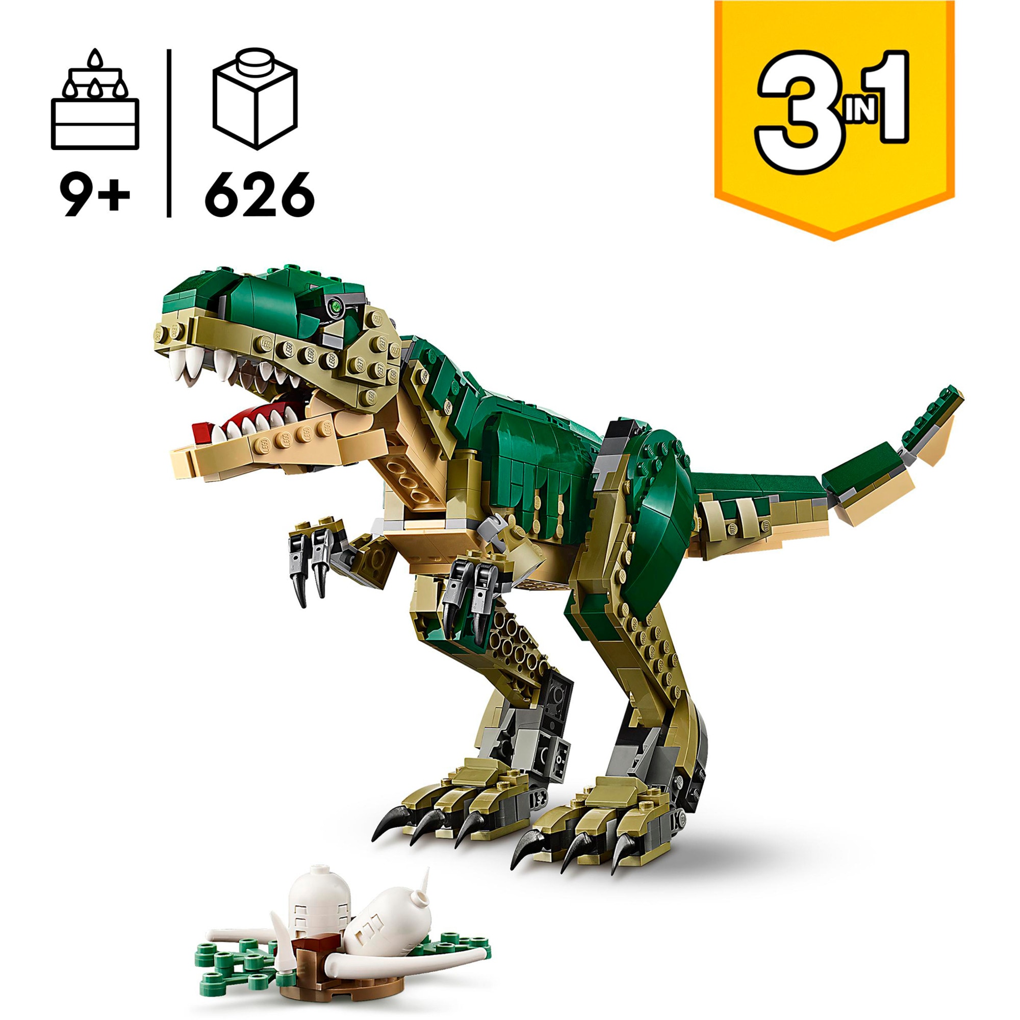 LEGO Konstruktionsspielzeug Creator 3-in-1 T.Rex