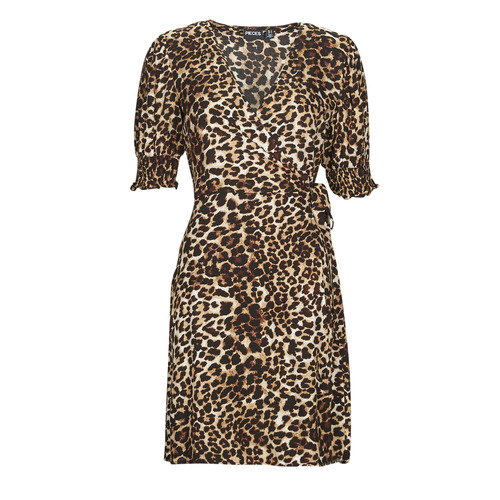 Pieces - PCTALA 2/4 WRAP  DRESS - Léopard