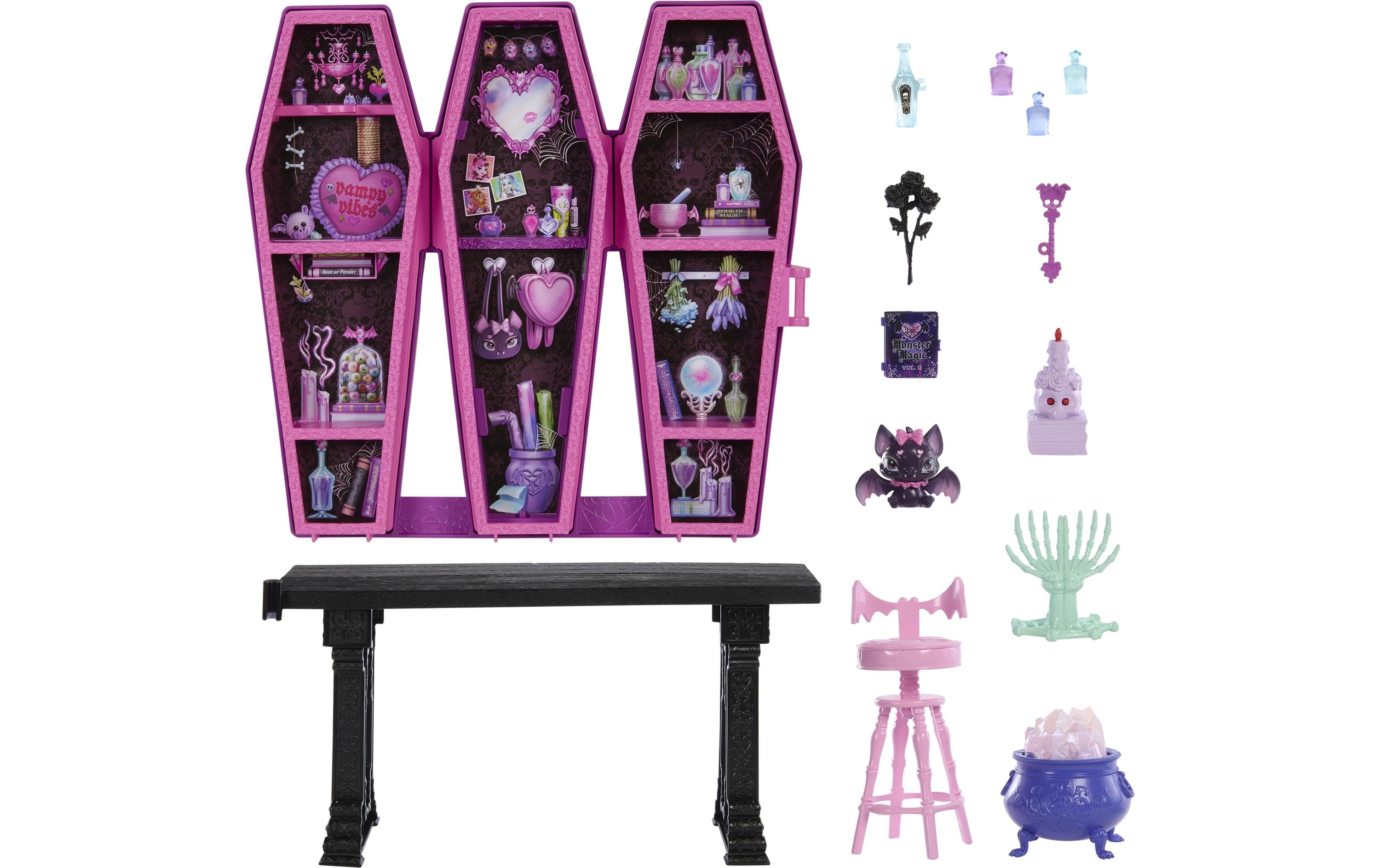Secret Zaubertränke Spielset DraculauraPuppen-Spielset mit mehr als 12 Accessoires und überraschenden Verwandlungen