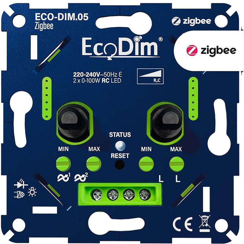 Eco-Dim.05 Zigbee led dimmer duo 2x 0-100W (RC)