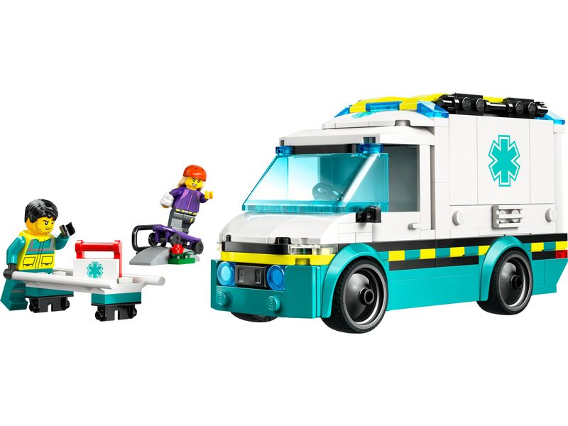 LEGO® City Rettungswagen 60460 Vielseitiges Konstruktionsspielzeug zur Förderung der Kreativität und Fantasie