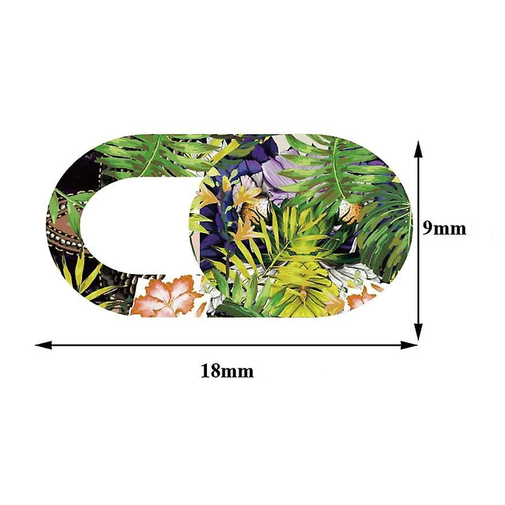 (10er Set) - Privatsphären Kamera Abdeckung Webcam Cover Schutz Sticker mit Slider - Blumen