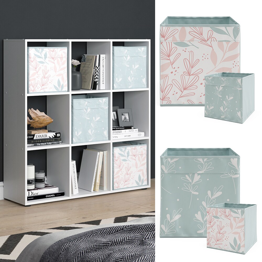 Vicco Raumteiler Würfelregal Standregal Nove Weiß Faltbox Wohnzimmer Regal 104x108 cm modern Ablage 9 Fächer Dekoregal Ordnerregal Aufbewahrung