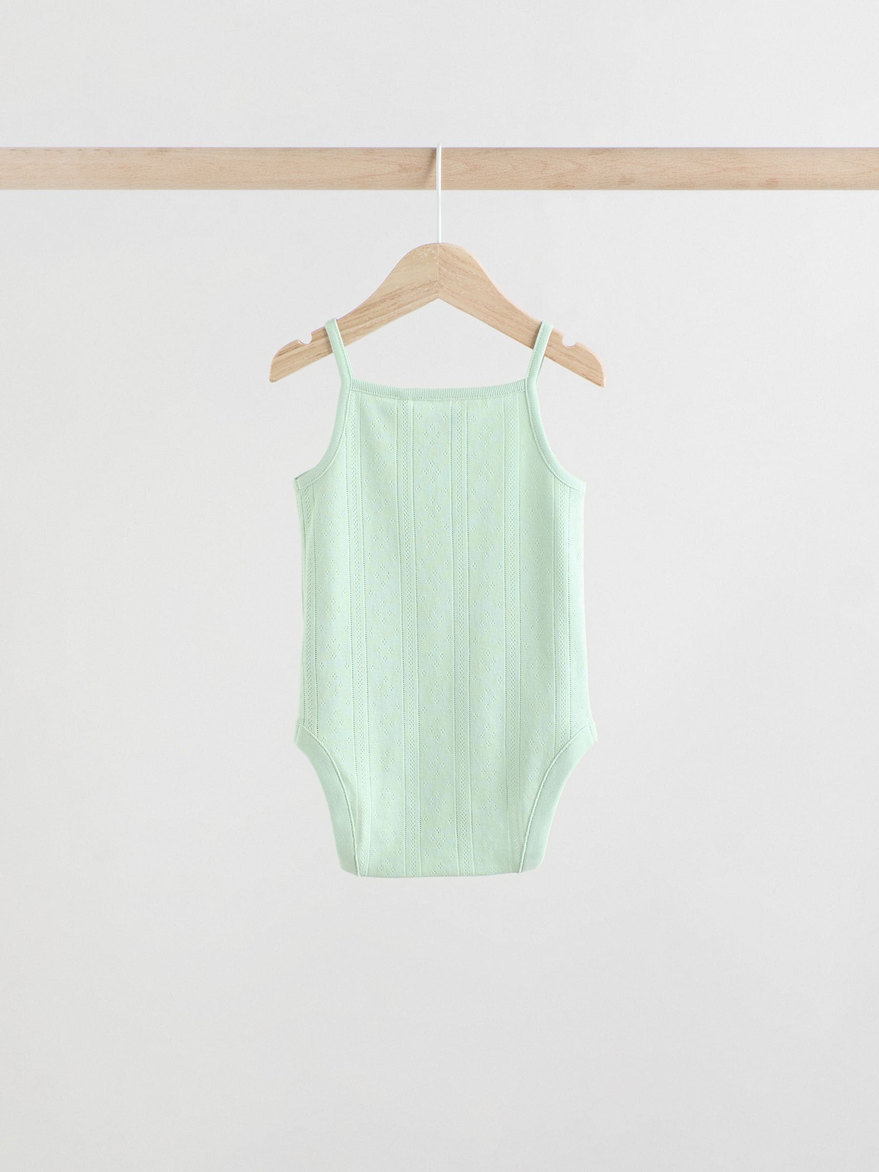 Pastel - 5 Pack Vest Pointelle Baby Bodysuits