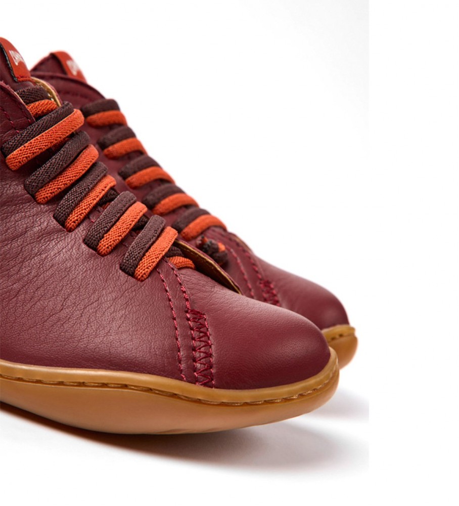 Chinelo Camper Peu Cami em couro marrom