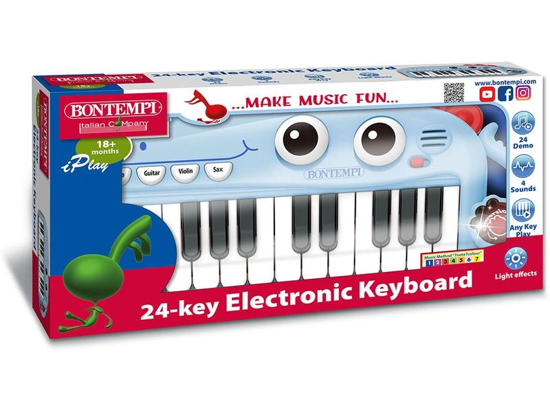 Bontempi Musikinstrument Elektronik-Keyboard blau 24 Tasten Musikalisches Spielzeug