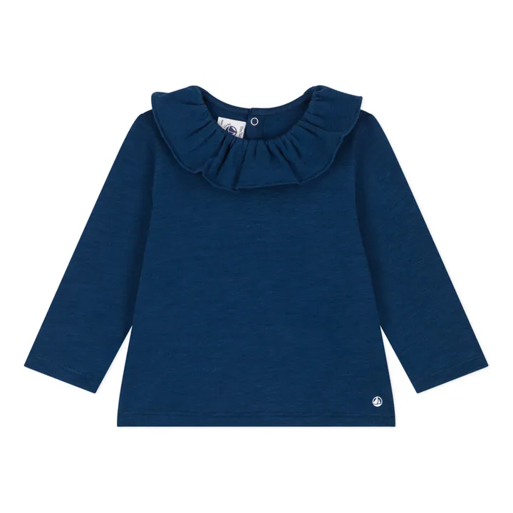 Petit Bateau Blouse Collerette | Bleu marine