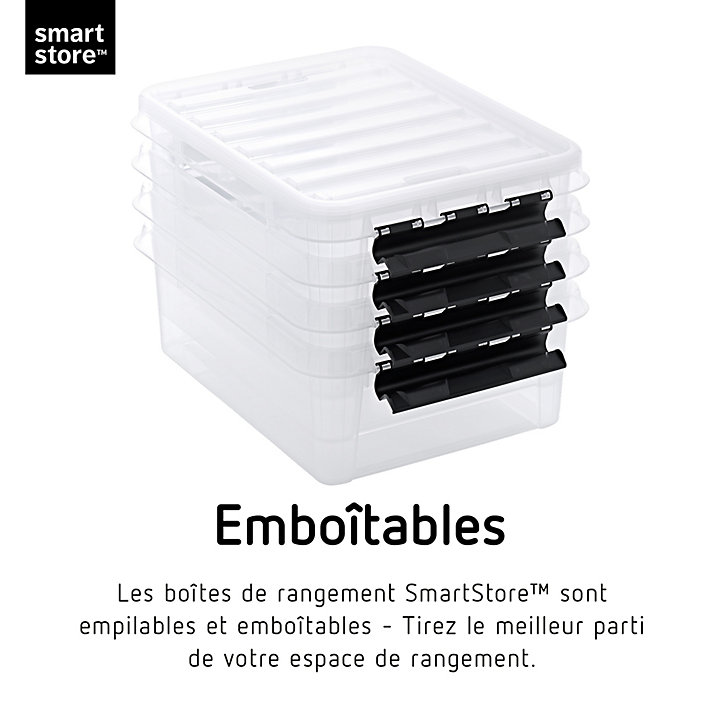 Boîte de rangement 3,6L SmartStore Classic 5 Orthex P. 30 cm transparent