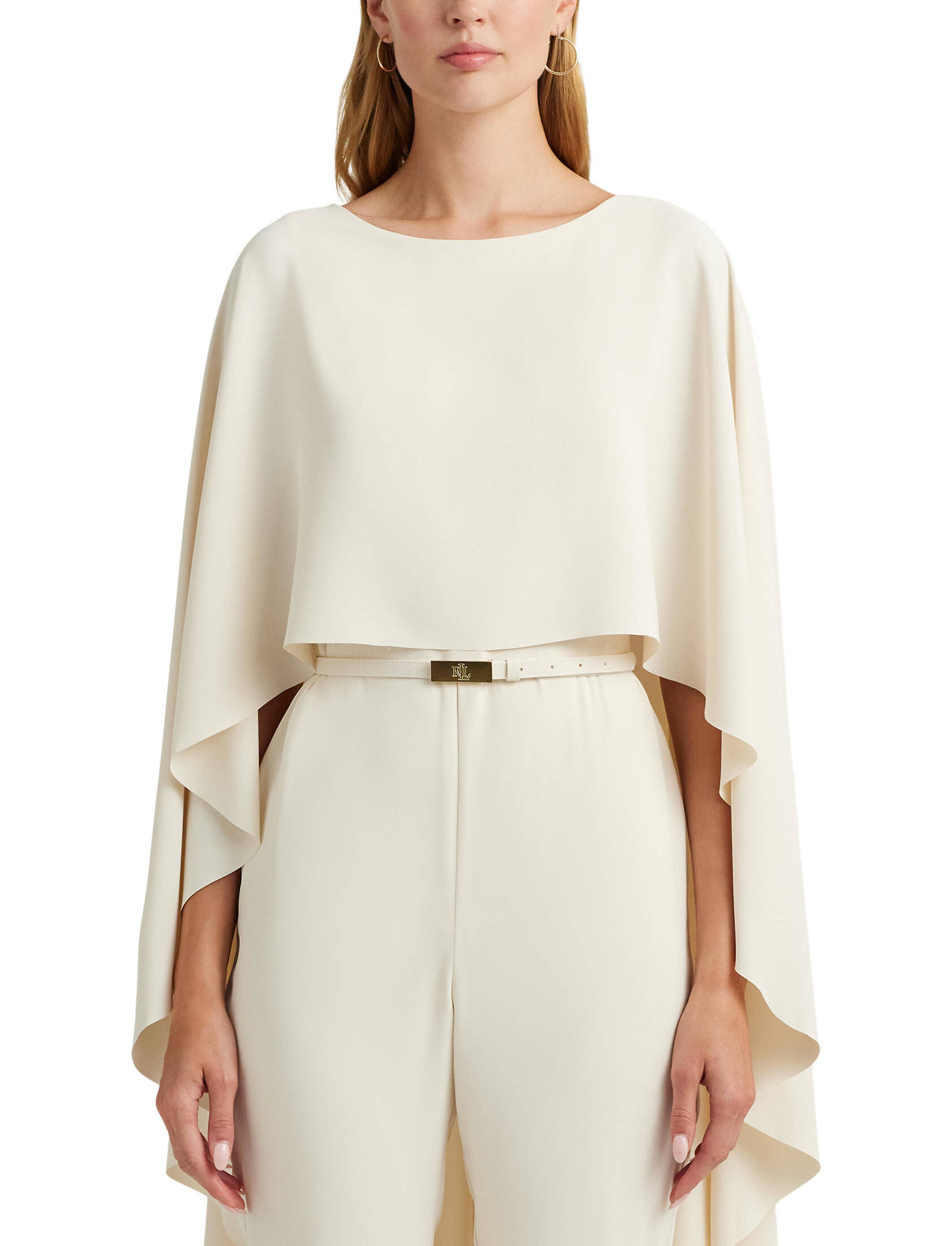Lauren Ralph Lauren| Damen Jumpsuit mit Cape und Gürtel