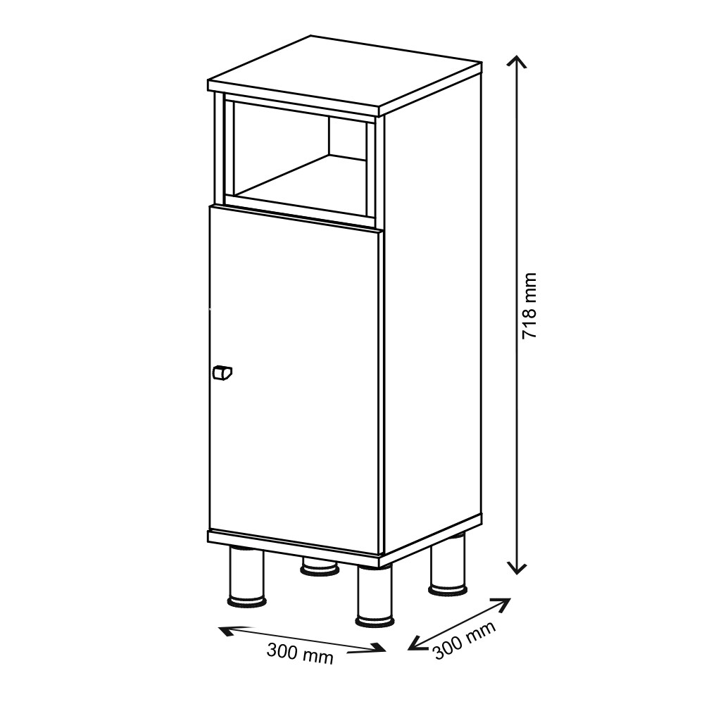 Vicco Beistellschrank Aquis Midischrank Badezimmerschrank Badschrank Anthrazit