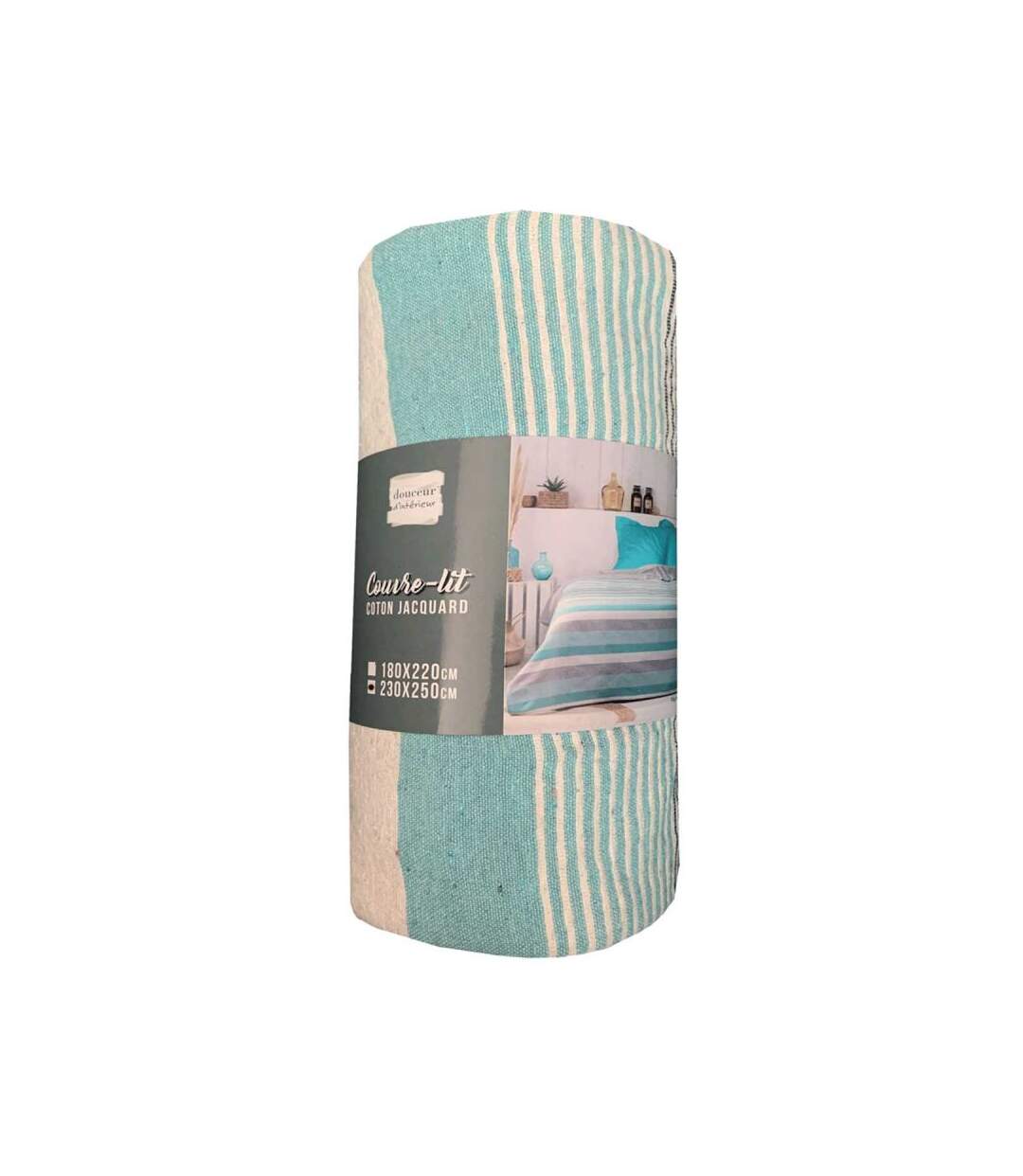 Couvre-Lit 2 Personnes Fiby 230x250cm Menthe