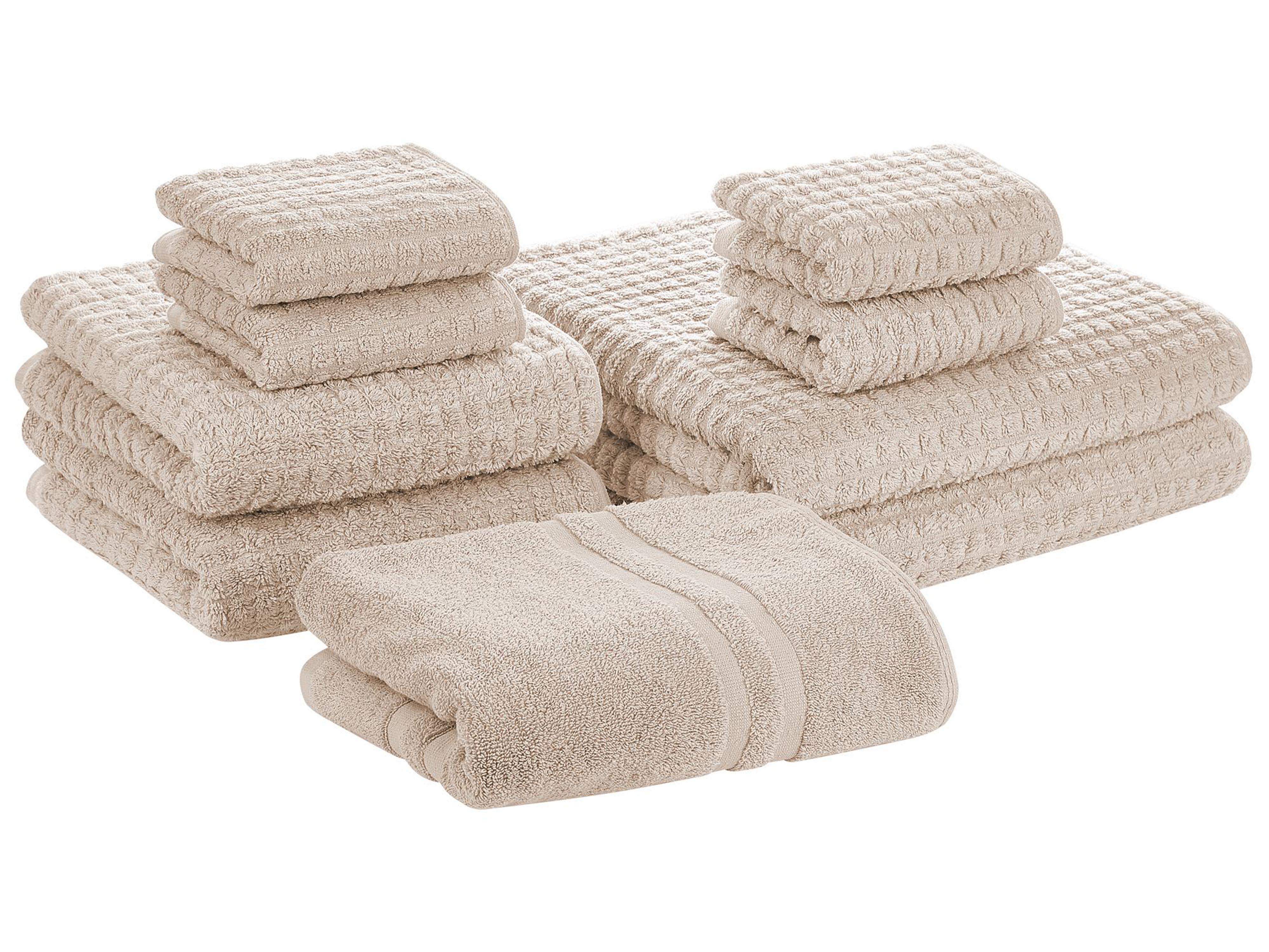 9-delige handdoekset ATAI Katoen Beige