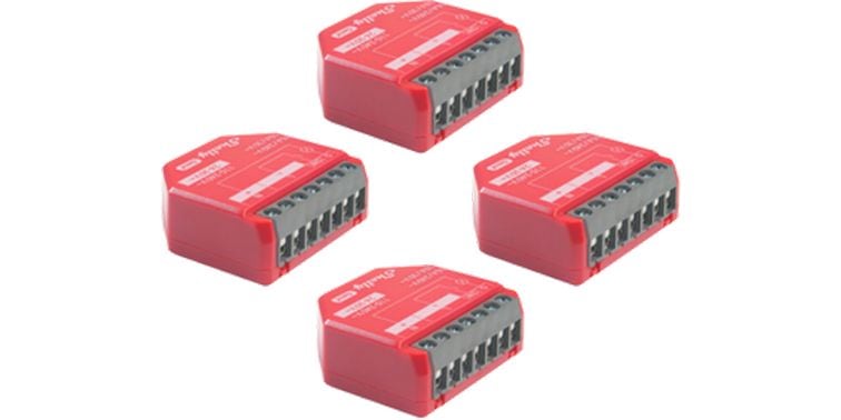 Shelly WLAN-Schaltaktor 1PM Gen 4 x 4 Rot Intelligenter Schalter