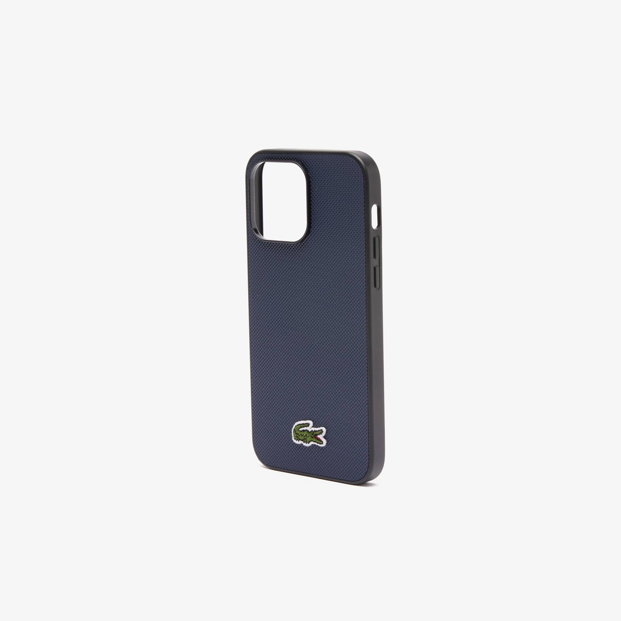 Coque iPhone 14 Pro Max effet petit piqué Coques iPhone - Bleu - Lacoste - Unisex