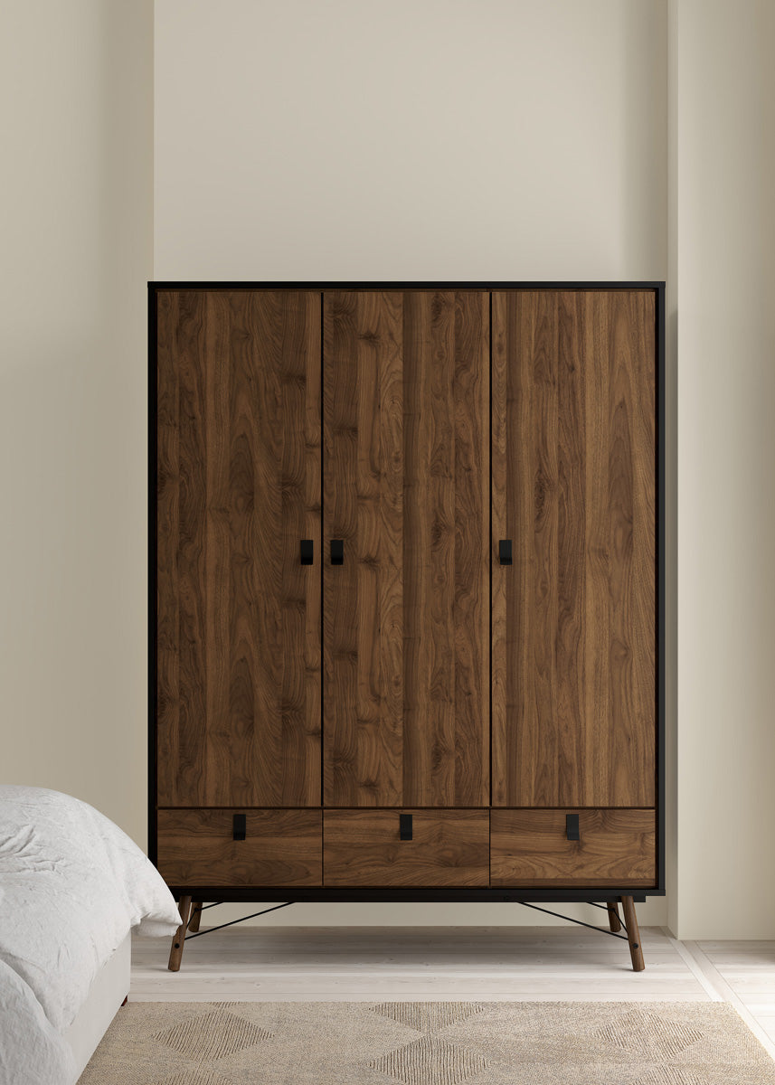 Giga Living - Kledingkast Zwart - 150x60x200cm - Ry