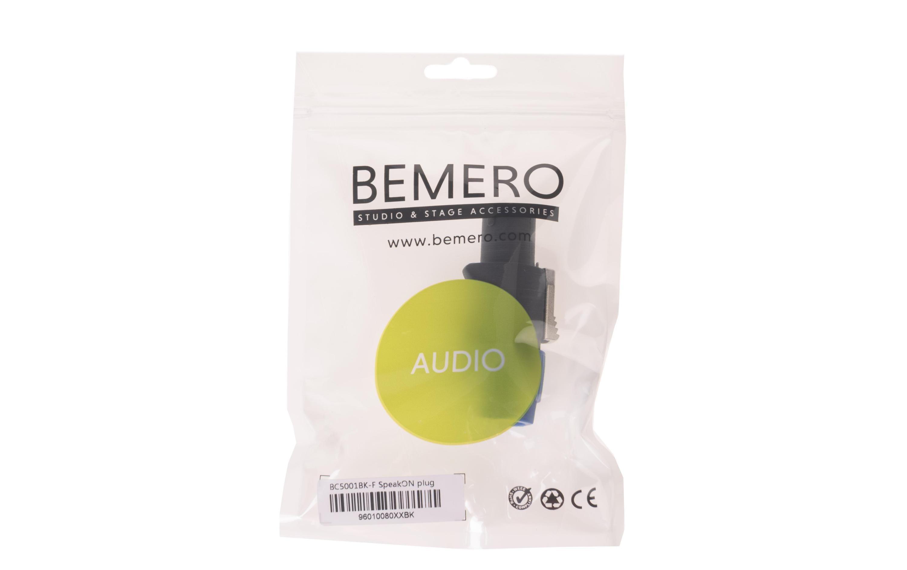 Stecker BC5001BK-F 4-Pol SpeakON SteckerHochwertiger und robuster Bemero XLR-Stecker