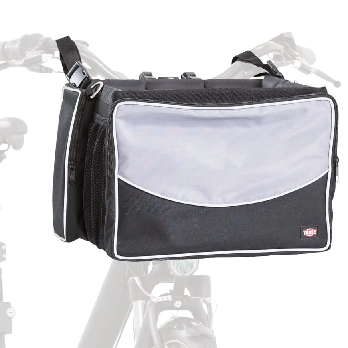 TRIXIE Panier vélo animaux Noir et gris