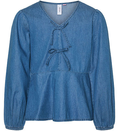 Vero Moda Girl Bluse - VmDemi - Medium+ Blue Denim