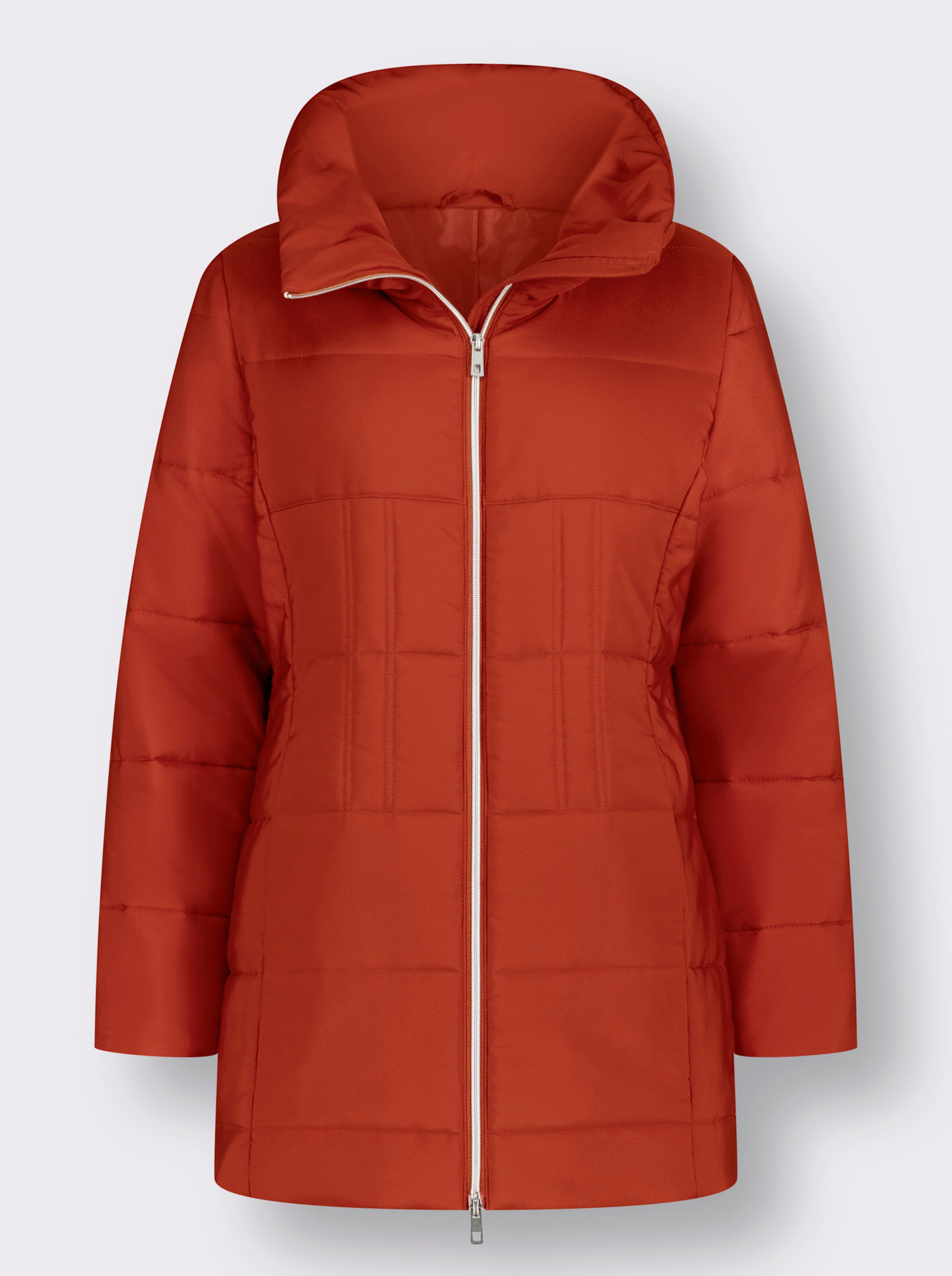 Steppjacke in taillierter Longform