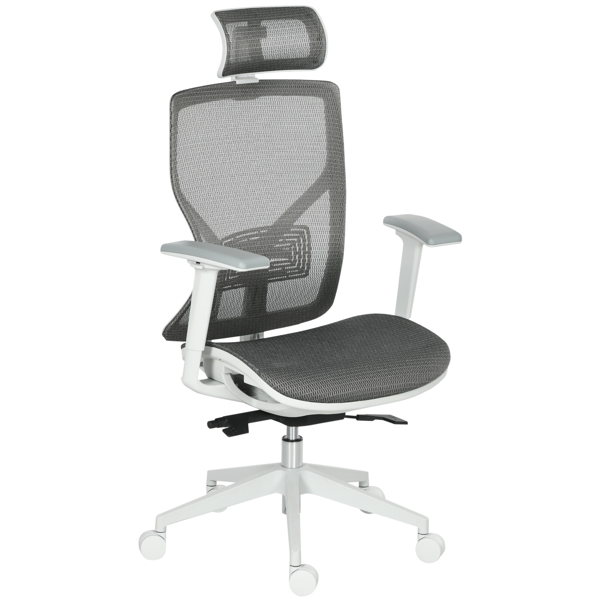 Vinsetto Bürostuhl ergonomisch geformt, high-end gaslift Grau 67 x 65 x 120-128 cm (BxTxH)