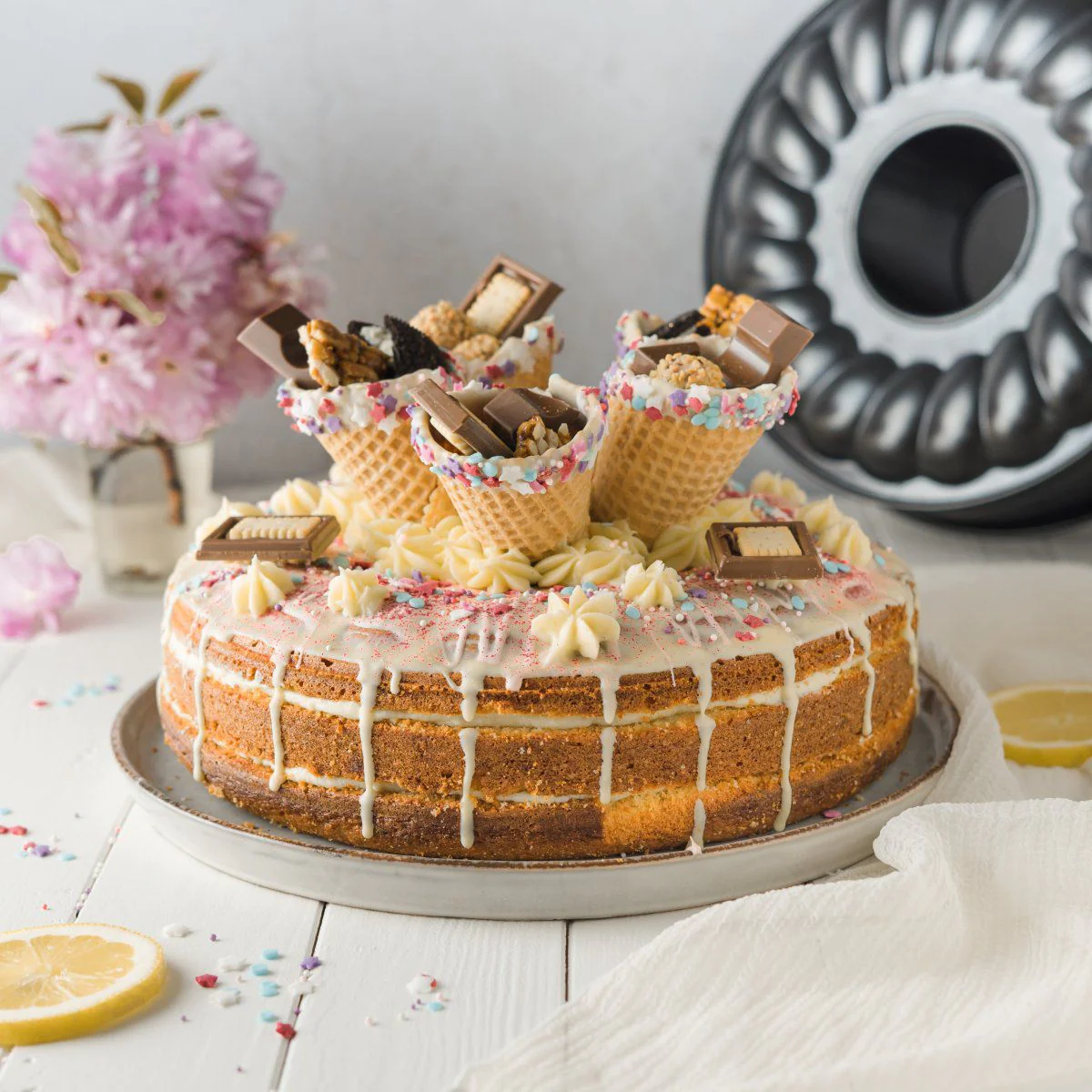 Moule à manqué et à savarin double fond 26 cm Black Metallic Zenker