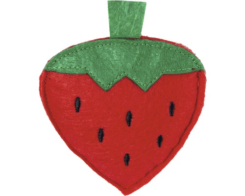 Karlie Textiel Aardbei Kattenspeeltje, 9,5 cm, Rood
