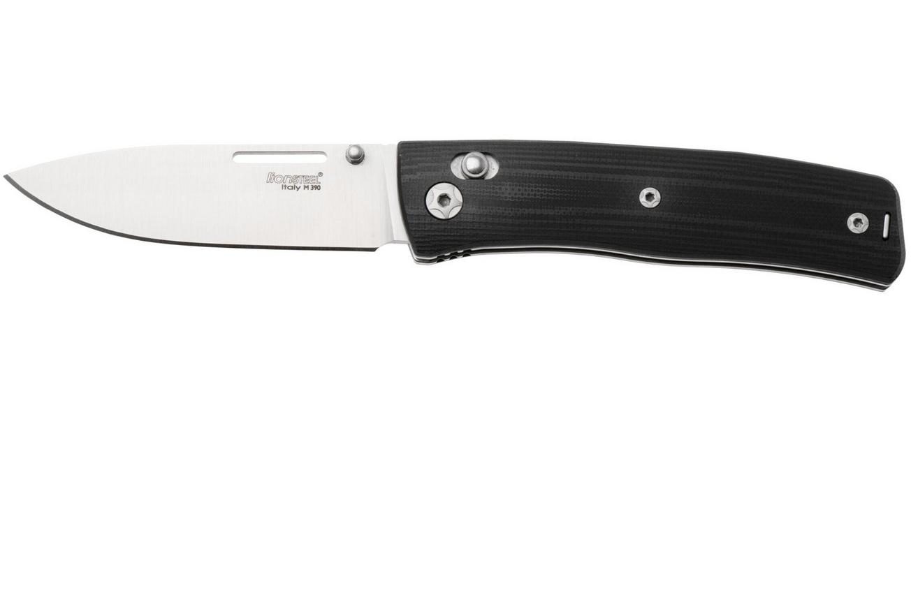 LionSteel NiNi NN1 GBK M390 Satin, Full Black G10, zakmes, Gianni Pauletta design