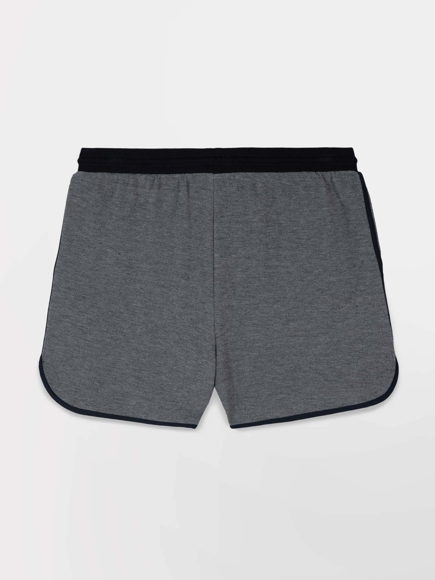 Short Femmme Con Piqué Epais Marine