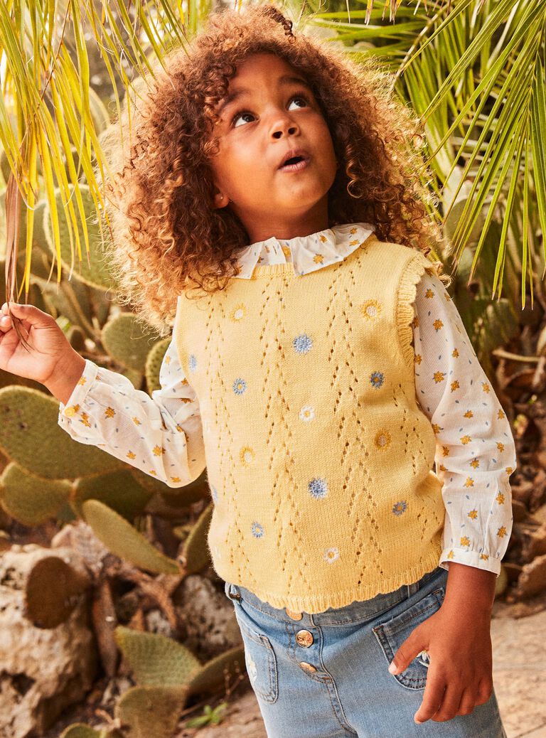 Gilet jaune mimosa sans manches