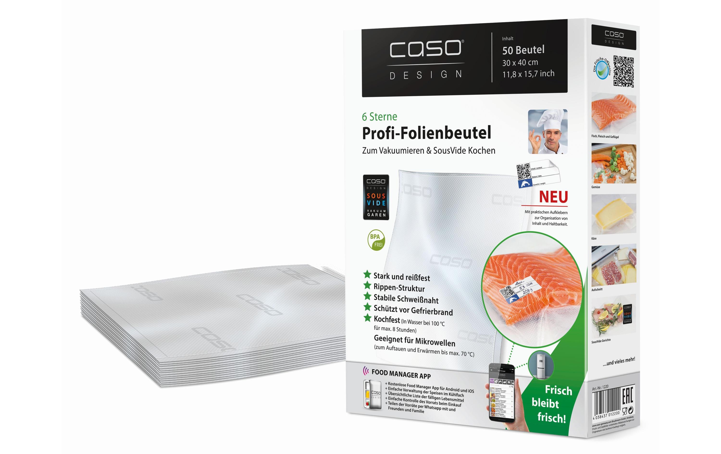 Vakuumierbeutel 50 StückProfi-Folienbeutel zu Caso-Geräte