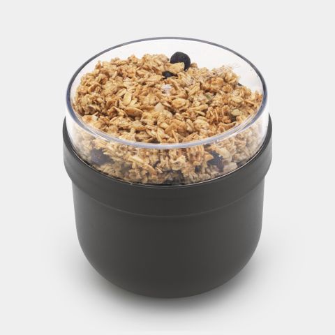 Make & Take Yoghurtbeker, 0,5L, kunststof - Dark Grey