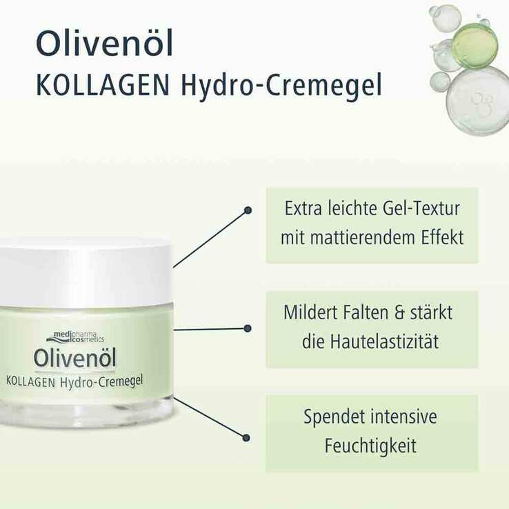 Olivenöl Kollagen Hydro-Cremegel, 50 ml