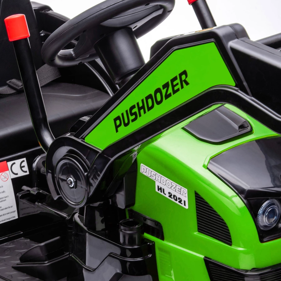 HOMCOM Elektrischer Kinderbagger mit Schaufel grün