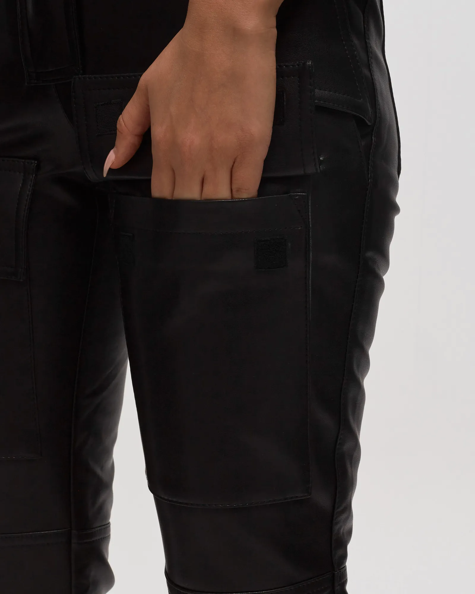 MISBHV VEGAN LEATHER MOTO TROUSERS