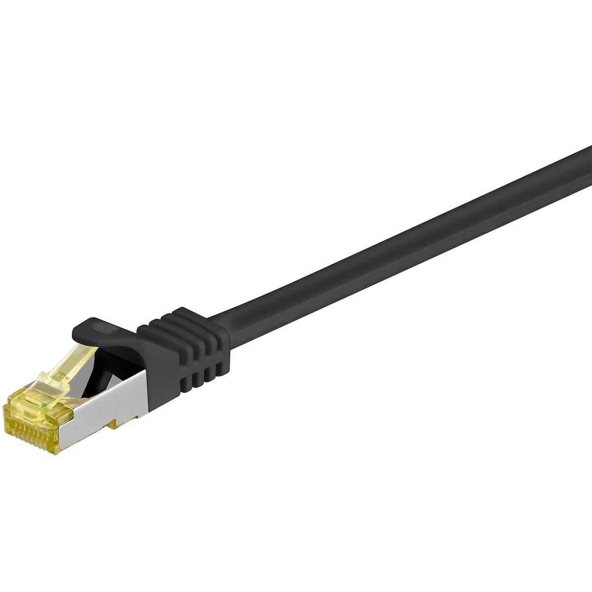 Goobay RJ45 patchkabel CAT 6A S/FTP (PiMF), 500 MHz, med CAT 7 råkabel, svart