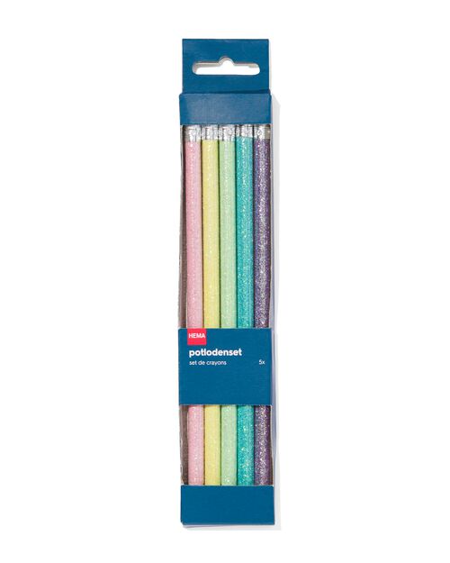 lot de 5 crayons paillettes