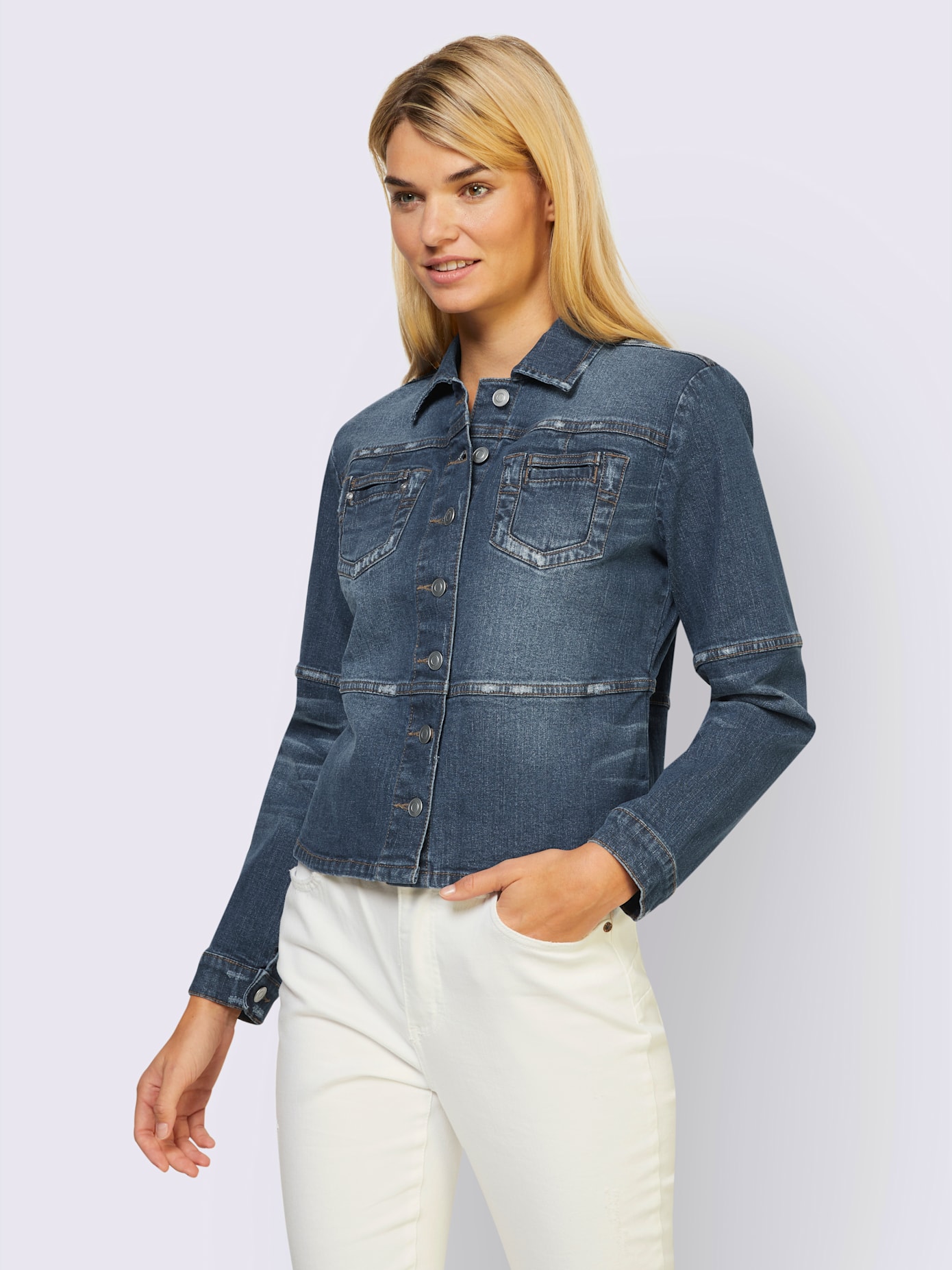 Blazer en jean facile à assortir pour la mi-saison