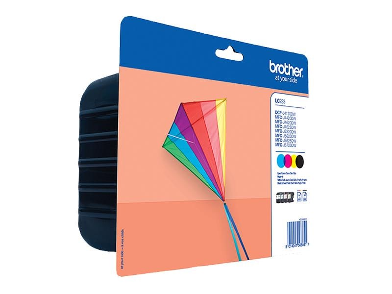 Brother Tinte LC-223VALBP Tinten-Kombi-Pack, C/M/Y/K