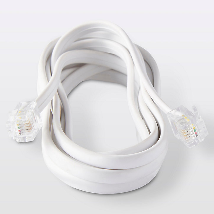 Câble RJ11 Mâle / Mâle blanc Blyss, 2 m