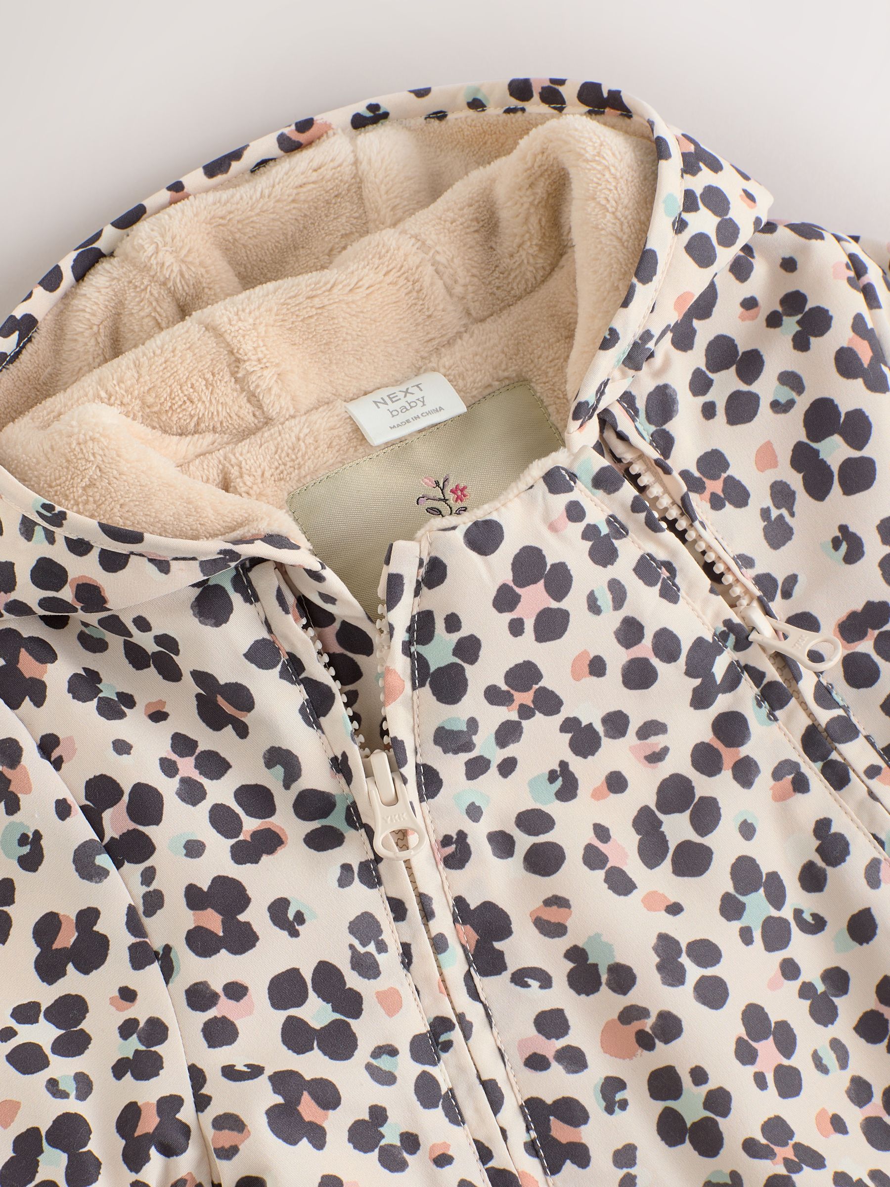 Animal print met capuchon - Baby kinderwagenpak van nylon (0mnd -2jr)