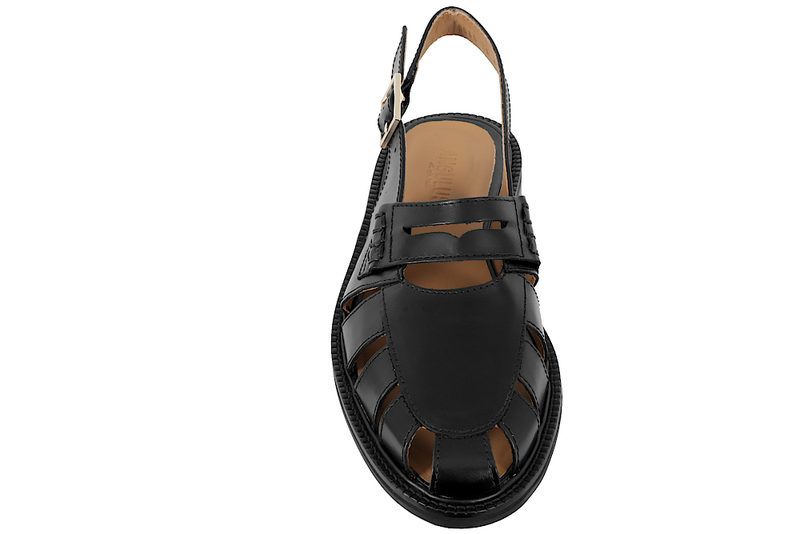 ANGULUS SLINGBACK I SORT GLAT SKIND