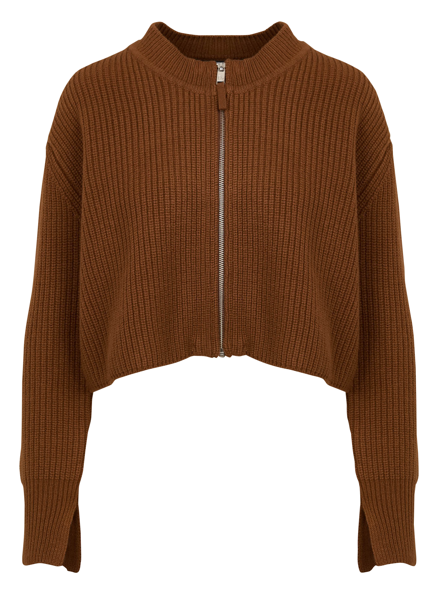 GUSTIN - Gilet court en laine mérinos | Marron